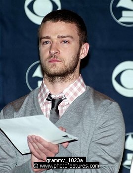 Photo of Justin Timberlake<br>at the 49th Annual (2007) Grammy Awards Nominations at Music Box in Holywood, December 7th 2006.<br>Photo by Chris Walter/Photofeatures , reference; grammy_1023a