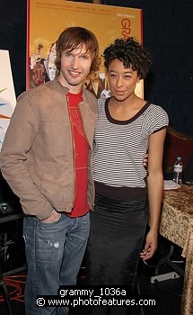 Photo of James Blunt and Corinne Bailey Rae<br>at the 49th Annual (2007) Grammy Awards Nominations at Music Box in Holywood, December 7th 2006.<br>Photo by Chris Walter/Photofeatures , reference; grammy_1036a