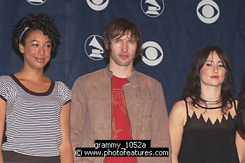 Photo of Corinne Bailey Rae, James Blunt and KT Tunstall<br>at the 49th Annual (2007) Grammy Awards Nominations at Music Box in Holywood, December 7th 2006.<br>Photo by Chris Walter/Photofeatures , reference; grammy_1052a