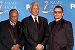 Photo of Quincy Jones, Julian Bond and Bono<br>
