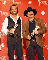 Photo of Brooks & Dunn - Kix Brooks and Ronnie Dunn at the 2008 ACM Awards at MGM Grand in Las Vegas, May 18 2008.