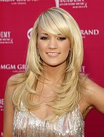 Photo of Carrie Underwood at the 2008 ACM Awards at MGM Grand in Las Vegas, May 18 2008.