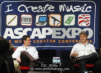 Photo of Steve Miller and moderator Jim Steinblatt at the ASCAP &quotI Create Music" Expo at the Renaissance Hollywood Hote, April 10th 2008.<br>Photo by Chris Walter/Photofeatures , reference; DSC_9038a