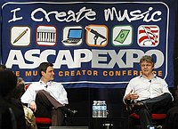 Photo of Steve Miller and moderator Jim Steinblatt at the ASCAP &quotI Create Music" Expo at the Renaissance Hollywood Hote, April 10th 2008.<br>Photo by Chris Walter/Photofeatures