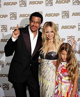 Photo of Lionel Richie and daughters Nicole Richie and Sophie Richie at the 2008 ASCAP Pop Music Awards at the Kodak Theatre in Hollywood, California.<br>Photo by Chris Walter/Photofeatures