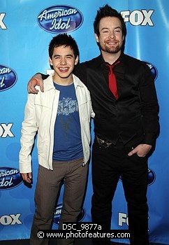Photo of David Archuleta and David Cook after the 2008 American Idol Final Show at the Nokia Theatre in Los Angeles, May 20th 2008.<br>Photo by Chris Walter/Photofeatures , reference; DSC_9877a