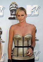 Photo of Charlize Theron arriving at the 2008 MTV Movie Awards at the Gibson Amphitheatre in Los Angeles, June 1st 2008.<br>Photo by Chris Walter/Photofeatures