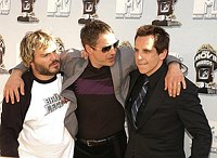 Photo of Jack Black, Robert Downey Jr and Ben Stiller arriving at the 2008 MTV Movie Awards at the Gibson Amphitheatre in Los Angeles, June 1st 2008.<br>Photo by Chris Walter/Photofeatures