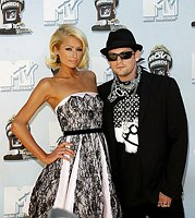Photo of Paris Hilton and Benji Madden arriving at the 2008 MTV Movie Awards at the Gibson Amphitheatre in Los Angeles, June 1st 2008.<br>Photo by Chris Walter/Photofeatures