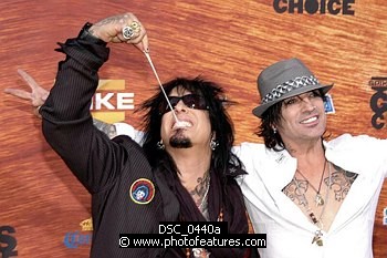 Photo of Motley Crue - Nikki Sixx and Tommy Lee at the 2nd Annual Guys Choice Awards at Sony Studios in Los Angeles on May 30th, 2008 , reference; DSC_0440a