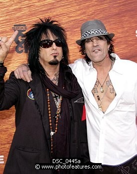 Photo of Motley Crue - Nikki Sixx and Tommy Lee   at the 2nd Annual Guys Choice Awards at Sony Studios in Los Angeles on May 30th, 2008 , reference; DSC_0445a