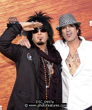 Photo of Motley Crue - Nikki Sixx and Tommy Lee   at the 2nd Annual Guys Choice Awards at Sony Studios in Los Angeles on May 30th, 2008 , reference; DSC_0447a