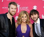 Photo of Lady Antebellum - Charles Kelley, Hillary Scott and Dave Haywood at the 2009 Academy Of Country Music Awards at the MGM Grand in Las Vegas, April 5th 2009.<br>Photo bt Chris Walter-Photofeatures