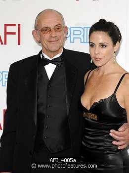 Photo of Christopher Lloyd and Mary Ann Contreras at the 37th AFI Life Achievement Awards Honoring Michael Douglas at Sony Studios, Culver City on June 11th 2009.  , reference; AFI_4005a