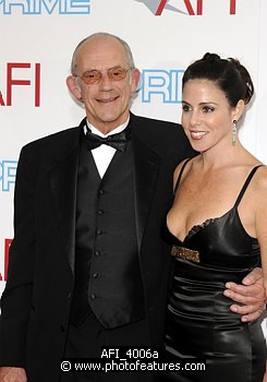 Photo of Christopher Lloyd and Mary Ann Contreras at the 37th AFI Life Achievement Awards Honoring Michael Douglas at Sony Studios, Culver City on June 11th 2009.  , reference; AFI_4006a