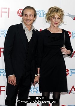 Photo of Jesse Johnson and Melanie Griffith at the 37th AFI Life Achievement Awards Honoring Michael Douglas at Sony Studios, Culver City on June 11th 2009.  , reference; AFI_4058a