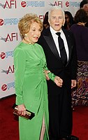 Photo of Anne Buydens and Kirk Douglas at the 37th AFI Life Achievement Awards Honoring Michael Douglas at Sony Studios, Culver City on June 11th 2009. 