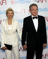 Photo of Annette Bening and Warren Beatty at the 37th AFI Life Achievement Awards Honoring Michael Douglas at Sony Studios, Culver City on June 11th 2009.
