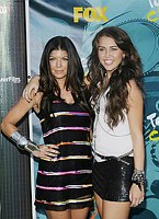 Photo of Fergie and Miley Cyrus at the 2009 Teen Choice Awards on August 9th,2009 at Gibson Amphitheatre in Universal City.<br>Photo by Chris Walter/Photofeatures