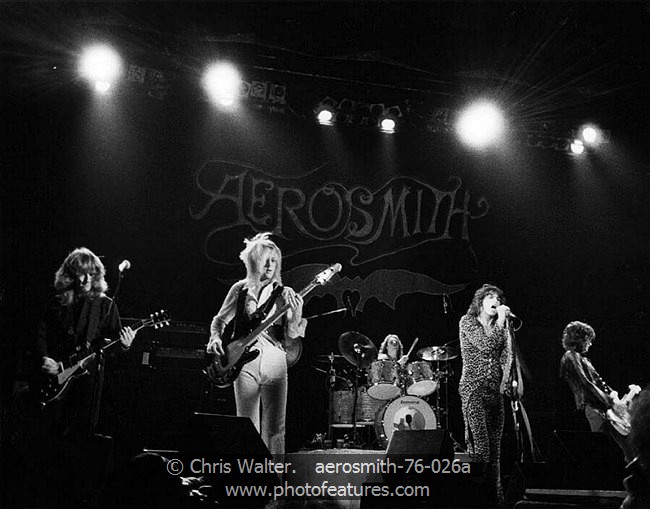 Photo of Aerosmith for media use , reference; aerosmith-76-026a,www.photofeatures.com