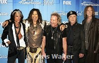 Aerosmith 2012 American Idol Finale Joe Perry, Steven Tyler, Joey Kramer, Brad Whitford and Tom Hamilton at Nokia Theater in Los Angeles, Mar 23rd 2012.<br>Photo by Chris Walter/Photofeatures