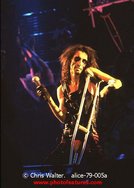 Photo of Alice Cooper for media use , reference; alice-79-005a,www.photofeatures.com