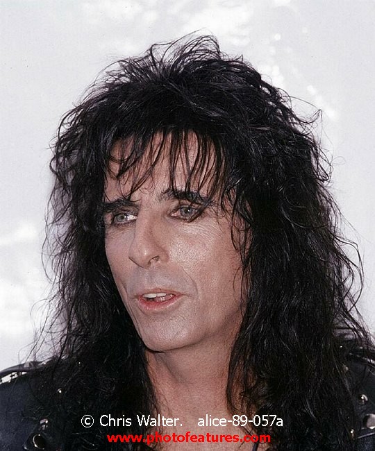 Photo of Alice Cooper for media use , reference; alice-89-057a,www.photofeatures.com