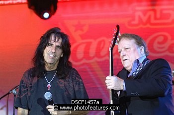 Photo of Alice Cooper and Dick Wagner<br>at the 9th Annual Alice Cooper Celebrity Golf Tournament in Scottsdale, Arizona, May 1st 2005.  Photo by Chris Walter/Photofeatures. , reference; DSCF1457a