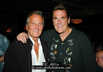 Photo of Pat Boone and game host Chuck Woolery<br>at the 9th Annual Alice Cooper Celebrity Golf Tournament in Scottsdale, Arizona, May 1st 2005.  Photo by Chris Walter/Photofeatures. , reference; DSC_4801a