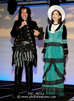 Photo of Alice Cooper and wife Sheryl Cooper<br>at the 9th Annual Alice Cooper Celebrity Golf Tournament in Scottsdale, Arizona, May 1st 2005.  Photo by Chris Walter/Photofeatures. , reference; DSC_4831a