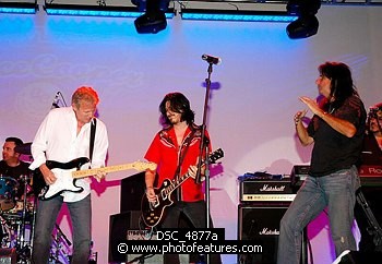 Photo of Don Felder, Gilby Clarke and Alice Cooper<br>at the 9th Annual Alice Cooper Celebrity Golf Tournament in Scottsdale, Arizona, May 1st 2005.  Photo by Chris Walter/Photofeatures. , reference; DSC_4877a
