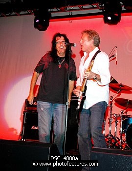 Photo of Alice Cooper and Don Felder<br>at the 9th Annual Alice Cooper Celebrity Golf Tournament in Scottsdale, Arizona, May 1st 2005.  Photo by Chris Walter/Photofeatures. , reference; DSC_4888a