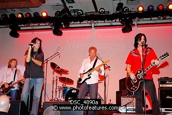 Photo of Jack Blades, Alice Cooper, Don Felder and Gilby Clarke<br>at the 9th Annual Alice Cooper Celebrity Golf Tournament in Scottsdale, Arizona, May 1st 2005.  Photo by Chris Walter/Photofeatures. , reference; DSC_4890a