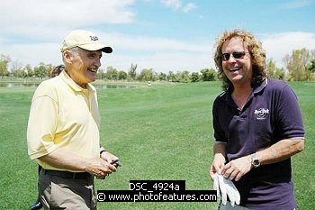Photo of Dennis Hopper and Jack Blades of Night Ranger <br>at the 9th Alice Cooper Golf Tournament in Scottsdale to benefit his Solid Rock Foundation Charity, May 2nd 2005. phoo by Chris walter/Photofeatures. , reference; DSC_4924a