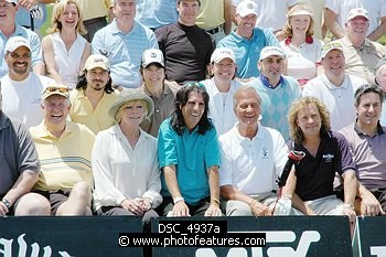 Photo of Elke Sommer, Alice Cooper, Pat Boone and Jack Blades at the 9th Alice Cooper Golf Tournament in Scottsdale to benefit his Solid Rock Foundation Charity, May 2nd 2005. phoo by Chris walter/Photofeatures. , reference; DSC_4937a