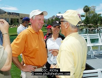 Photo of Vice President Dan Quayle and Dennis Hopper  at the 9th Alice Cooper Golf Tournament in Scottsdale to benefit his Solid Rock Foundation Charity, May 2nd 2005. phoo by Chris walter/Photofeatures. , reference; DSC_4939a