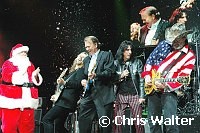 Tommy Shaw, Glen Campbell, Alice Cooper and Ted Nugent at Alice Cooper's Christmas Pudding show for his Solid Rock Foundation Charity at Dodge Theatre in Phoenix, Arizona, December 18th 2004. Photo by Chris Walter/Photofeatures.
