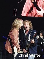 Tommy Shaw and Jack Blades of Damn Yankees at Alice Cooper's Christmas Pudding show for his Solid Rock Foundation Charity at Dodge Theatre in Phoenix, Arizona, December 18th 2004. Photo by Chris Walter/Photofeatures.