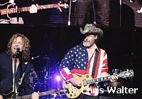 Jack Blades and Ted Nugent in Damn Yankees at Alice Cooper's Christmas Pudding show for his Solid Rock Foundation Charity at Dodge Theatre in Phoenix, Arizona, December 18th 2004. Photo by Chris Walter/Photofeatures.
