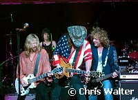 Tommy Shaw, Michael Cartellone, Ted Nugent and Jack Blades in Damn Yankees which played together for first time in 10 years at Alice Cooper's Christmas Pudding show for his Solid Rock Foundation Charity at Dodge Theatre in Phoenix, Arizona, December 18th 2004. Photo by Chris Walter/Photofeatures.