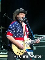 Ted Nugent in Damn Yankees which played together for first time in 10 years at Alice Cooper's Christmas Pudding show for his Solid Rock Foundation Charity at Dodge Theatre in Phoenix, Arizona, December 18th 2004. Photo by Chris Walter/Photofeatures.