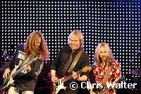 James Young  and Tommy Shaw of Styx<br>at Alice Cooper's Christmas Pudding show to benefit his Solid Rock Foundation for children, Dodge Theatre in Phoenix, December 17th 2005.<br>