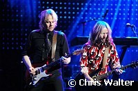 James Young  and Tommy Shaw of Styx<br>at Alice Cooper's Christmas Pudding show to benefit his Solid Rock Foundation for children, Dodge Theatre in Phoenix, December 17th 2005.<br>