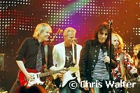 Styx's James Young, Don Felder, Alice Cooper and Tommy Shaw<br>at Alice Cooper's Christmas Pudding show to benefit his Solid Rock Foundation for children, Dodge Theatre in Phoenix, December 17th 2005.<br>