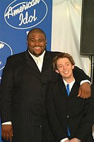 Ruben Studdard, American Idol winner, and runner up Clay Aiken<br>at the finals of the second series of &quotAmerican Idol' at Universal Amphitheatre.