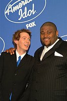 Ruben Studdard, American Idol winner, and runner up Clay Aiken<br>at the finals of the second series of &quotAmerican Idol' at Universal Amphitheatre.