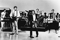 Photo of The Animals 1983 on American Bandstand. Alan Price, Chas Chandler, Eric Burdon, John Steele and Hilton Valentine.<br> Chris Walter<br>