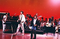 Photo of The Animals 1983 on American Bandstand. Alan Price, Chas Chandler, Eric Burdon, John Steele and Hilton Valentine<br> Chris Walter<br>