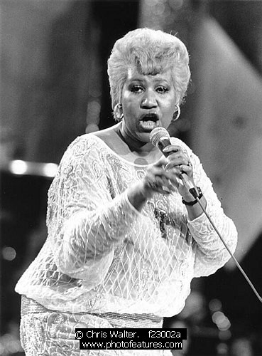 Photo of Aretha Franklin by Chris Walter , reference; f23002a,www.photofeatures.com