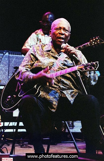 Photo of B B King for media use , reference; k03022a,www.photofeatures.com